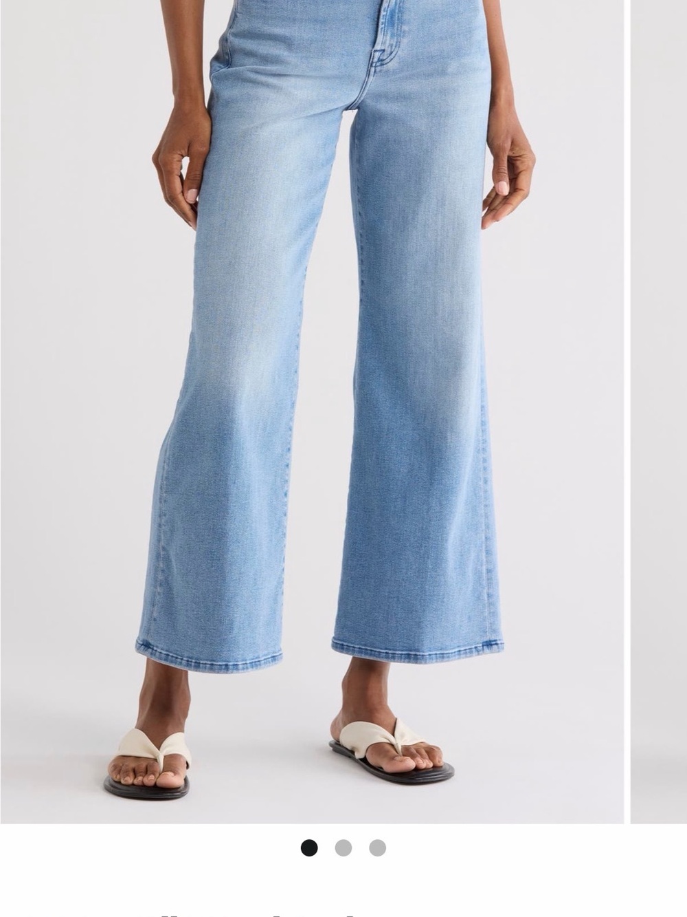 7 For All Mankind Light Blue Wide-Leg Jeans